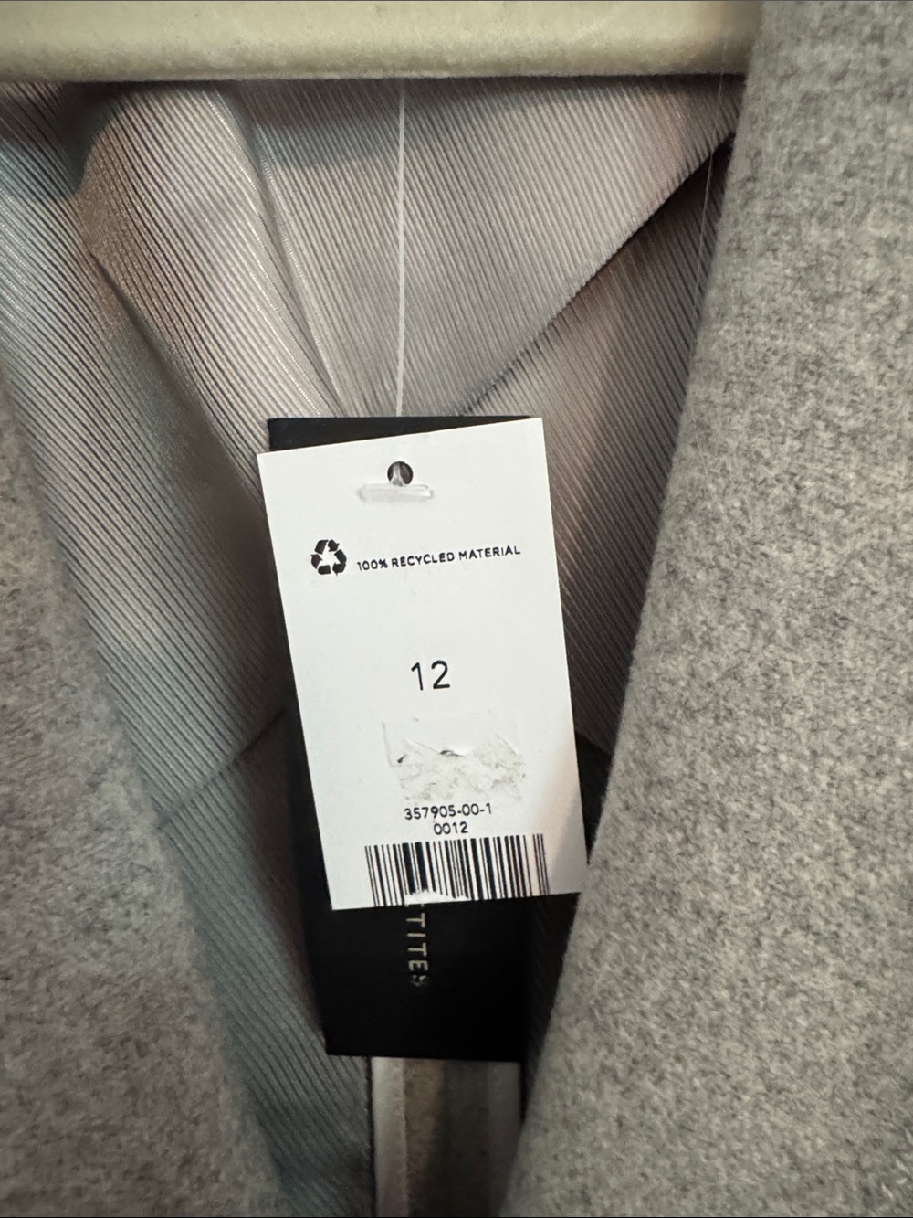 Banana Republic Heather Gray Single-Button Wool-Blend Coat - Picture 3 of 16